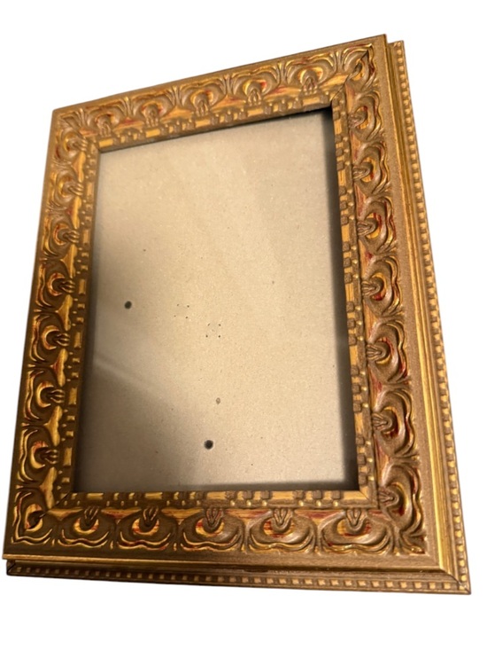 Other - Ornate Gold Picture Frame with Glass – Vintage Style